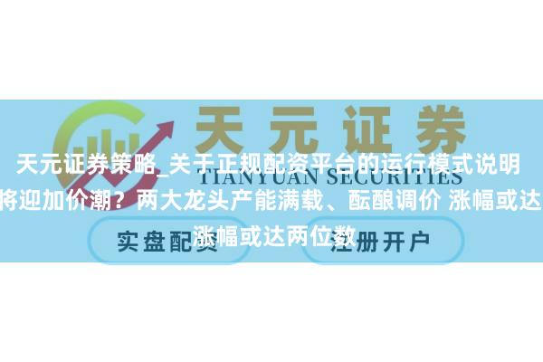 天元证券策略_关于正规配资平台的运行模式说明 MLCC将迎加价潮？两大龙头产能满载、酝酿调价 涨幅或达两位数